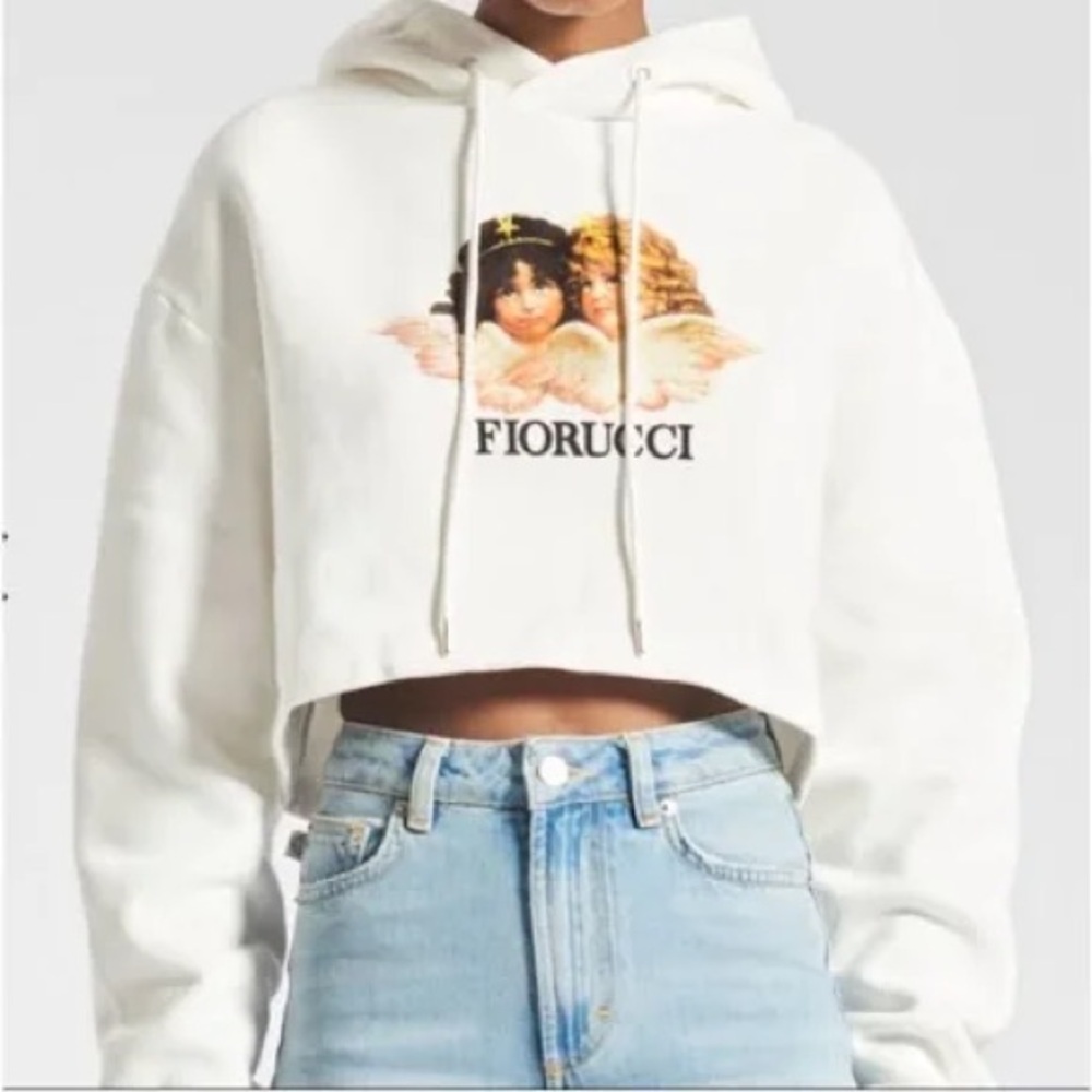 Fiorucci cropped vintage angels hoodie